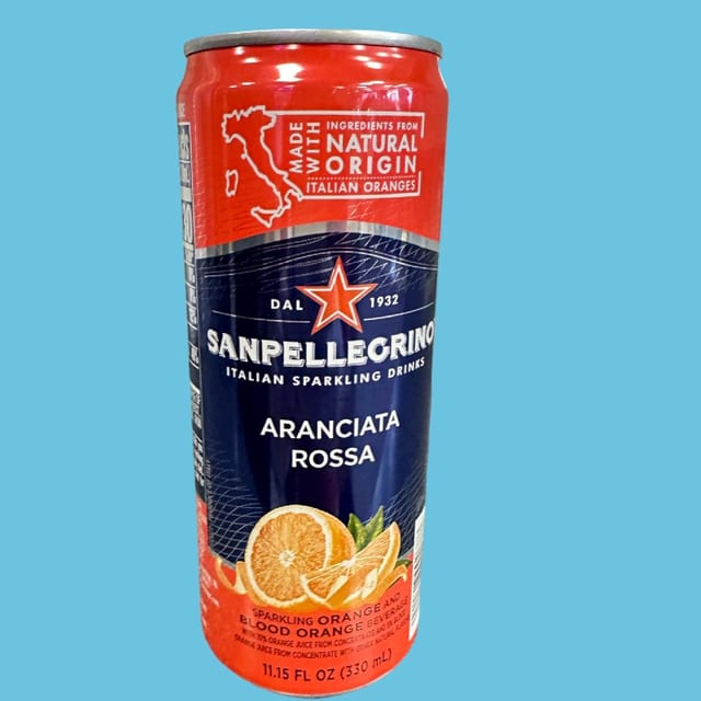11.15 fl oz Sanpellegrino Aranciata Rosa.