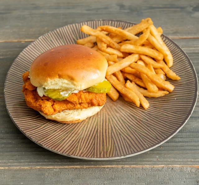 Chicken Sandwich & Fries.