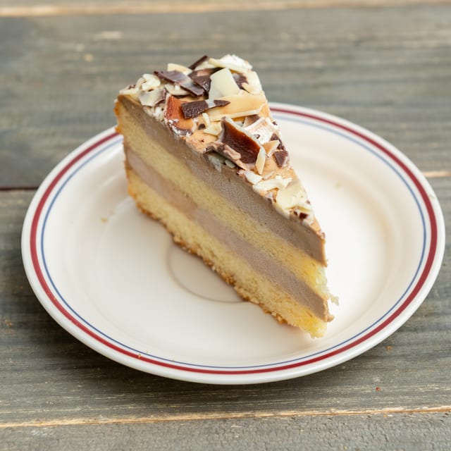 Dulce de Leche Cake Slice.